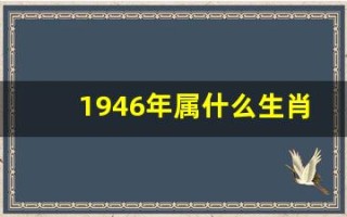 1946年属什么生肖(1945年属什么生肖)