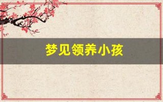 梦见领养小孩(做梦领养个孩子)