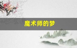 魔术师的梦(魔术师的梦幻之旅中文版)