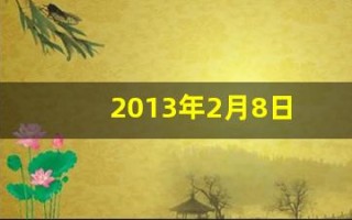 2013年2月8日(2013年2月8日属龙还是蛇)