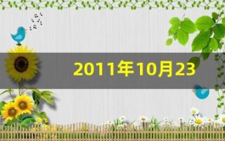 2011年10月23日(2011年10月23日出生)