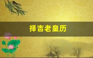 择吉老皇历(择吉老皇历二0二四至二o六o图形书)