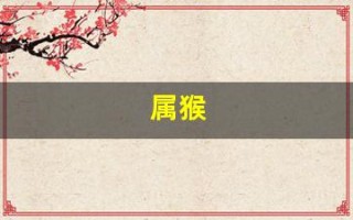 属猴(属猴的年龄表)