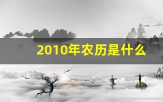 2010年农历是什么年