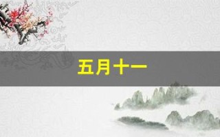 五月十一(五月十一号是什么星座)