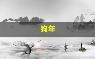 狗年(狗年今年多少岁)