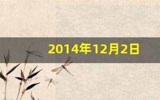 2014年12月2日(2014年12月2日到今天多少天)