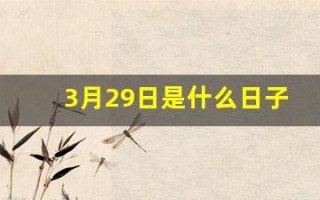 3月29日是什么日子(3月29日是什么日子好不好呀)