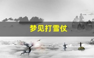 梦见打雪仗(梦见打雪仗)